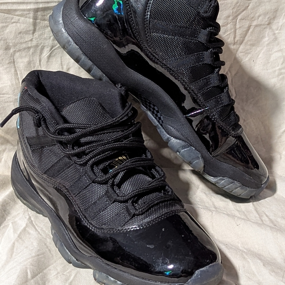 Jordan Men's Black Patent Leather High-Top Sneakers